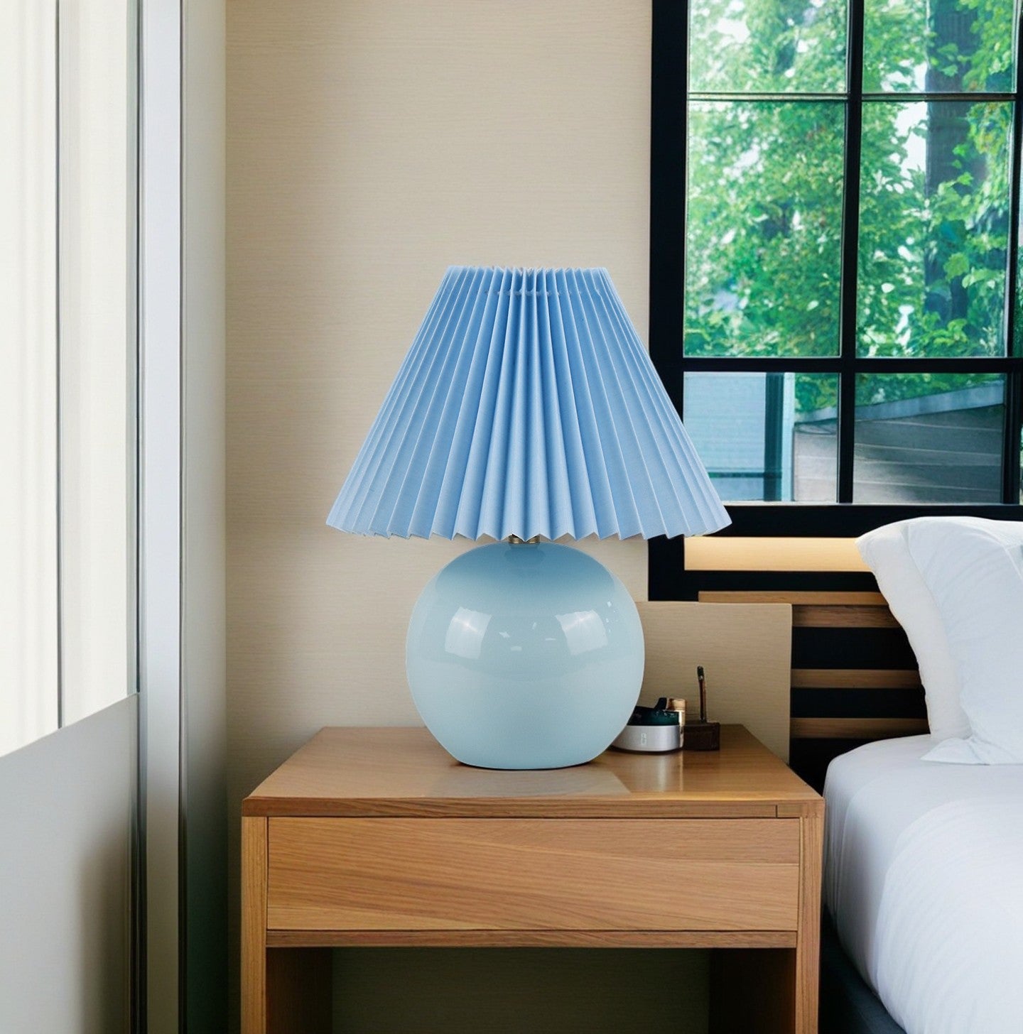 Light Blue Mini Ceramic Lamp