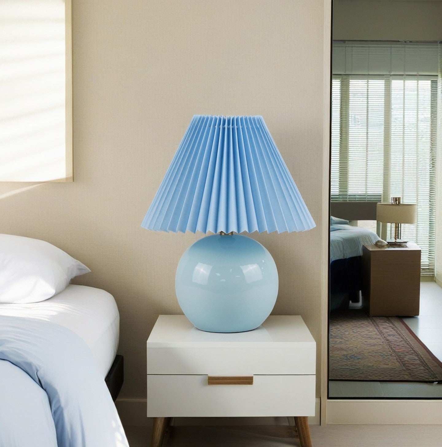 Light Blue Mini Ceramic Lamp