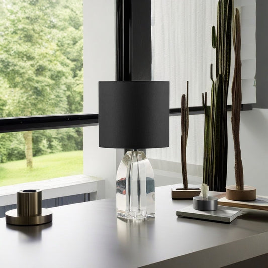 Nordic Crystal Table Lamp - Black Shade