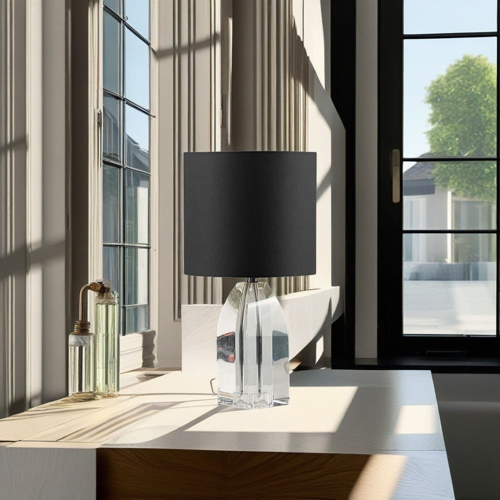 Nordic Crystal Table Lamp - Black Shade