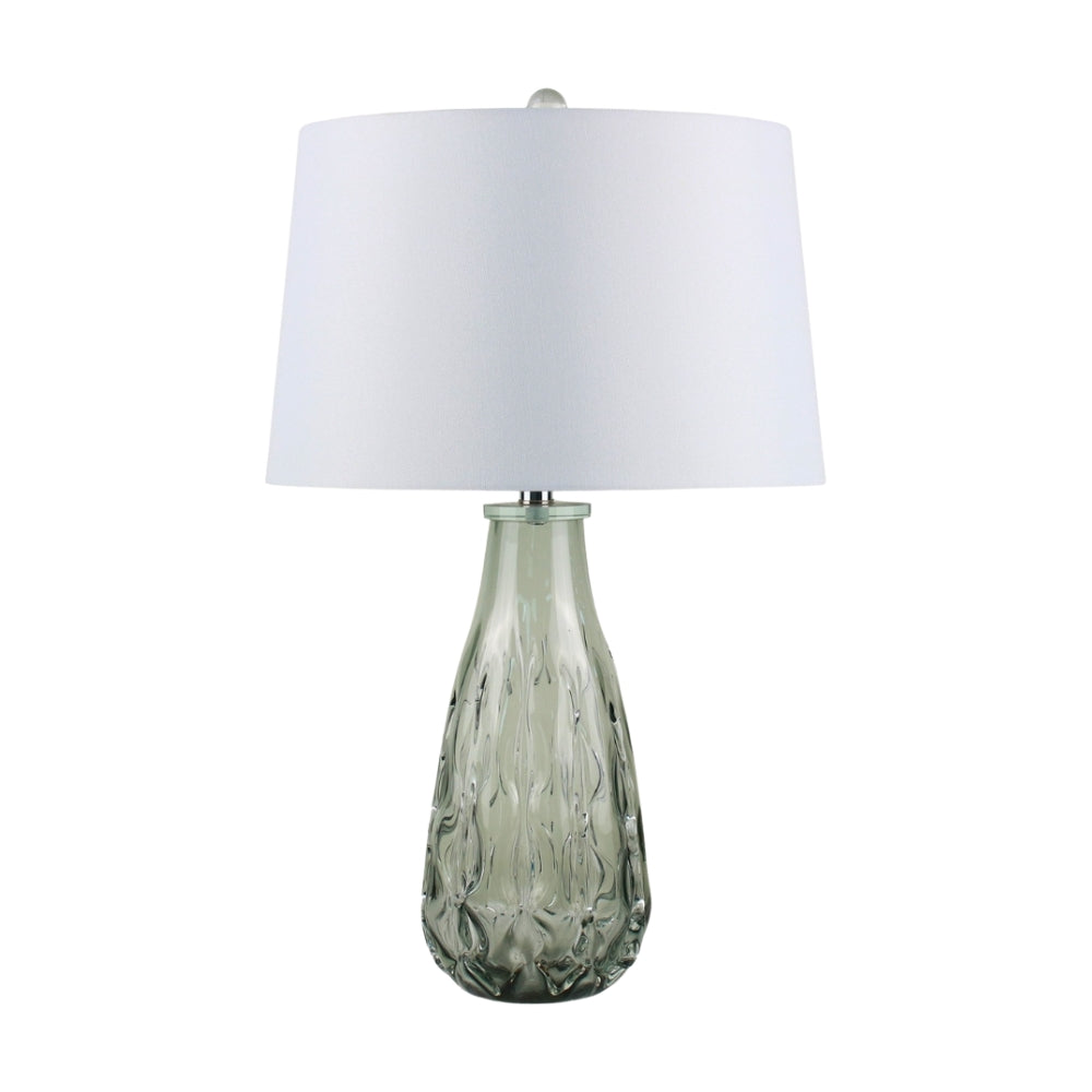 Black and Clear Glass Lamp