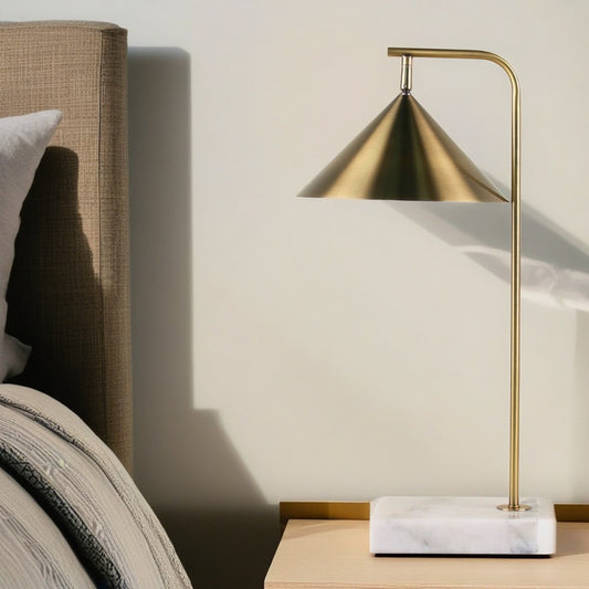 Classic Nature Marble-Based Task Lamp