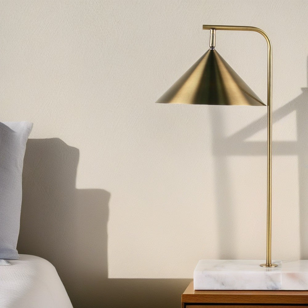 Classic Nature Marble-Based Task Lamp