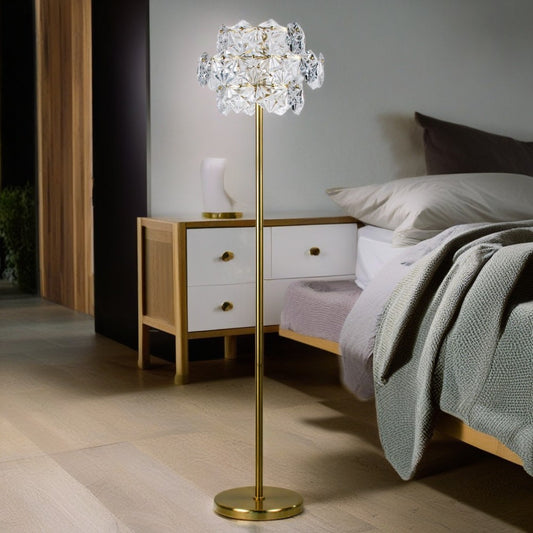 Contemporary Crystal Floor Lamp