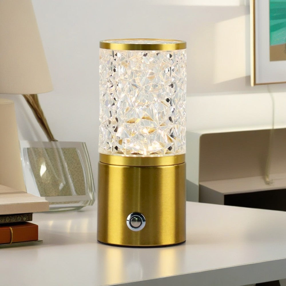 Cylindrical USB Rechargeable LED Lamp - Touch Switch