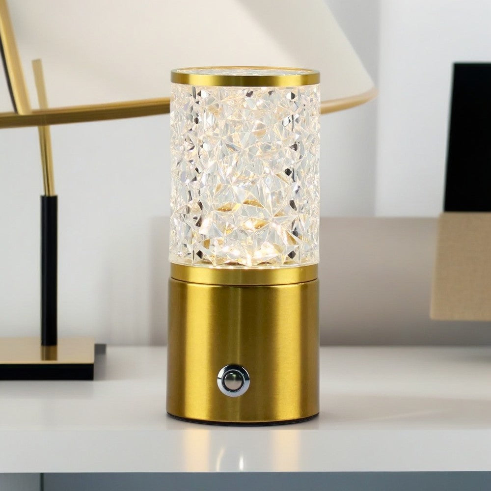 Cylindrical USB Rechargeable LED Lamp - Touch Switch