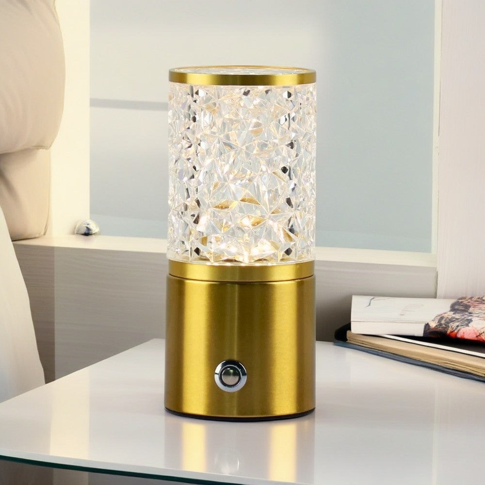 Cylindrical USB Rechargeable LED Lamp - Touch Switch