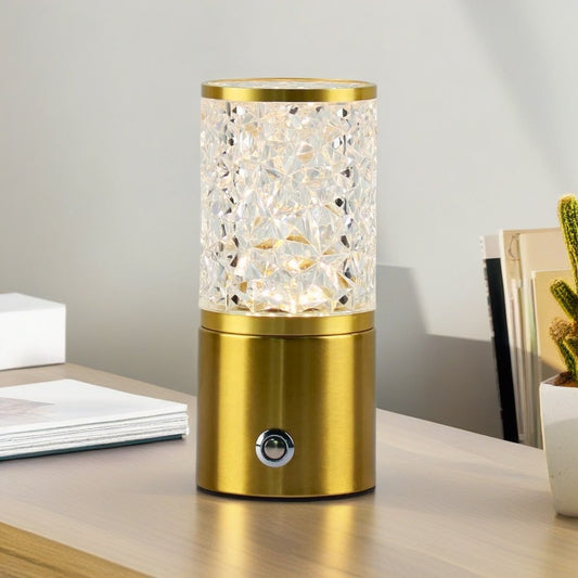 Cylindrical USB Rechargeable LED Lamp - Touch Switch
