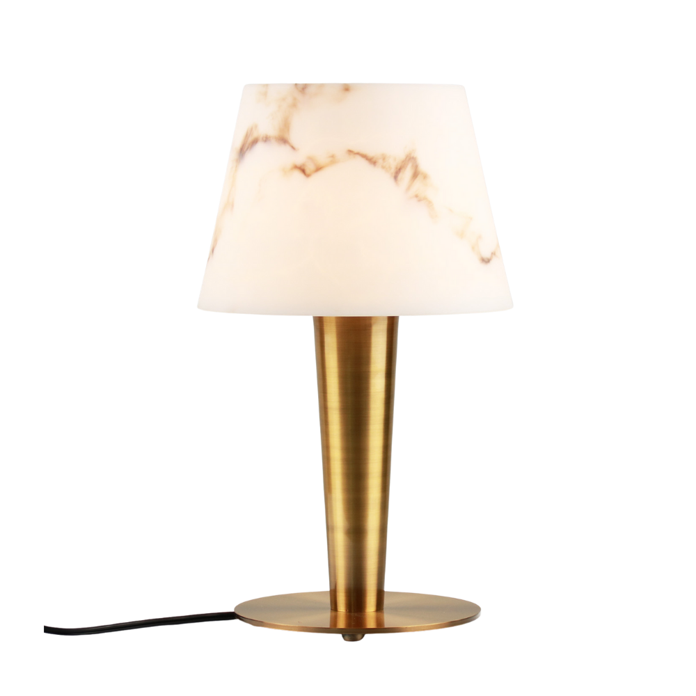 Metal Base Alabaster Lamp