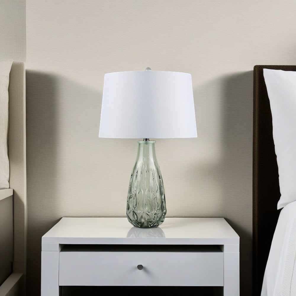 Black and Clear Glass Lamp