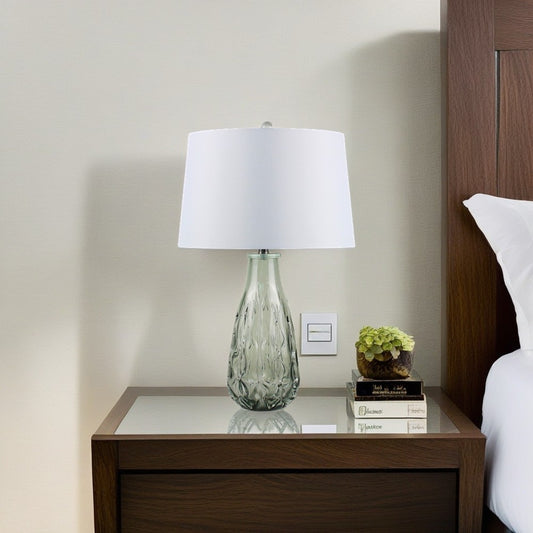 Black and Clear Glass Lamp