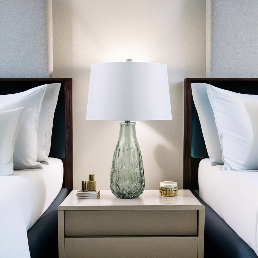Black and Clear Glass Lamp