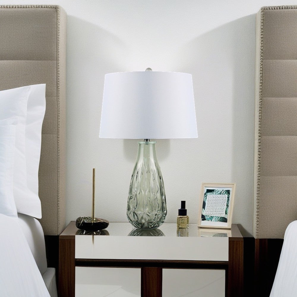 Black and Clear Glass Lamp