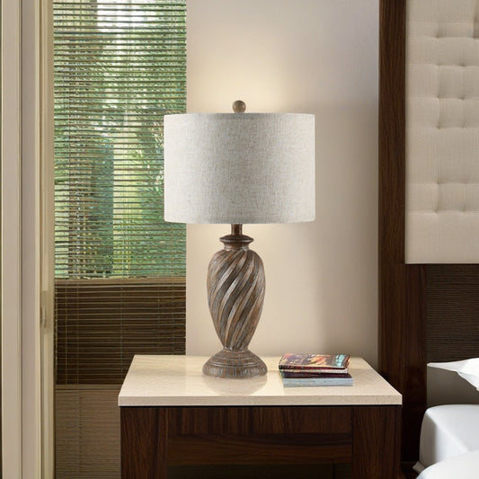 Log Style Polyresin Table Lamp
