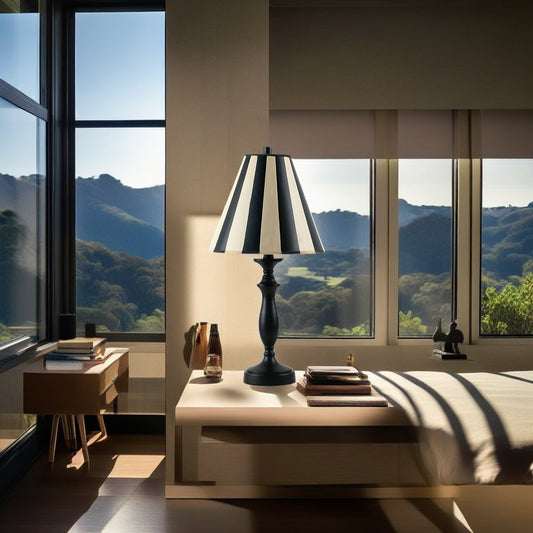 Black Traditional Polyresin Table Lamp