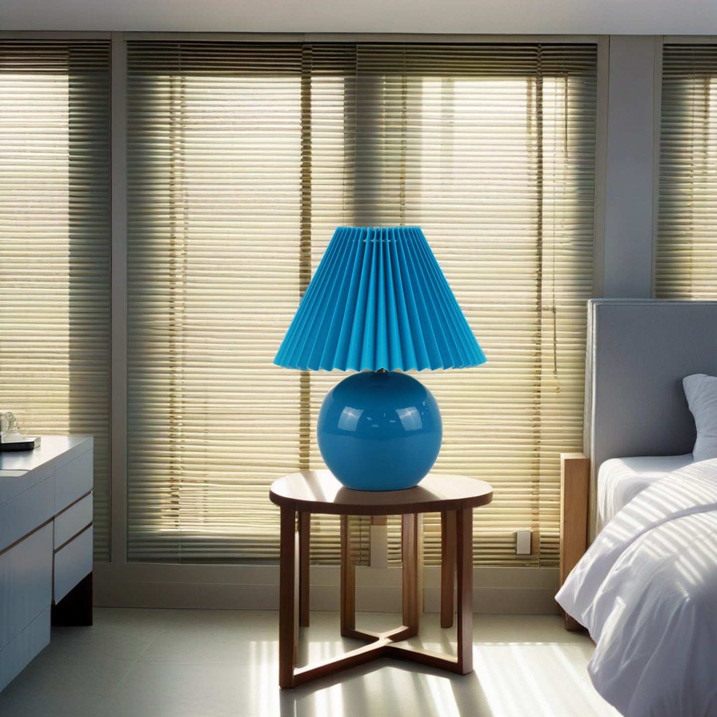 Dark Blue Mini Ceramic Lamp