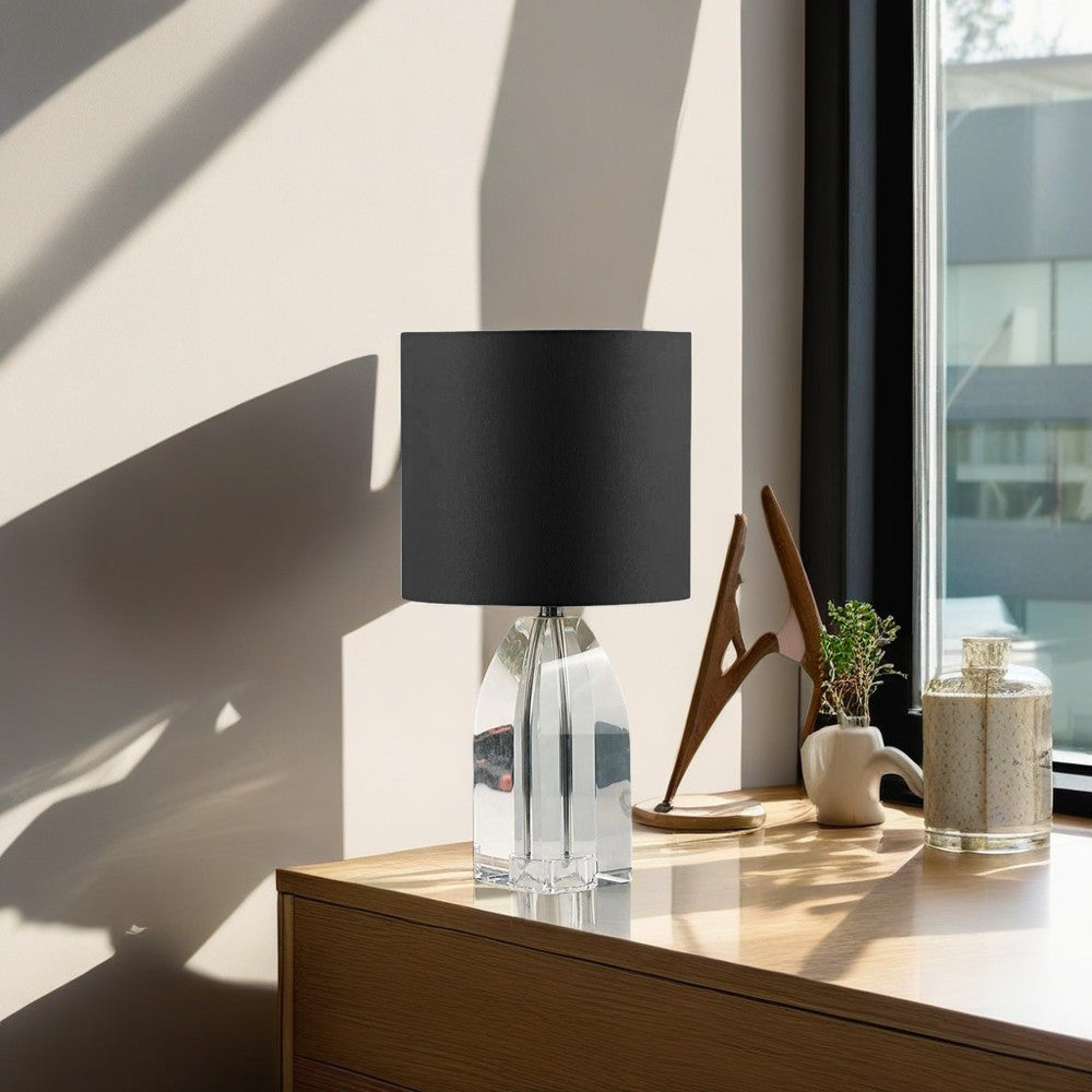 Nordic Crystal Table Lamp - Black Shade