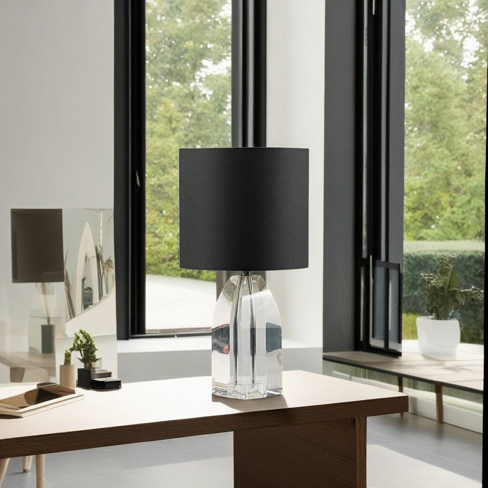 Nordic Crystal Table Lamp - Black Shade