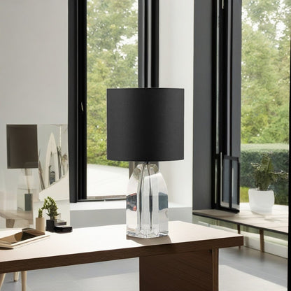 Nordic Crystal Table Lamp - Black Shade