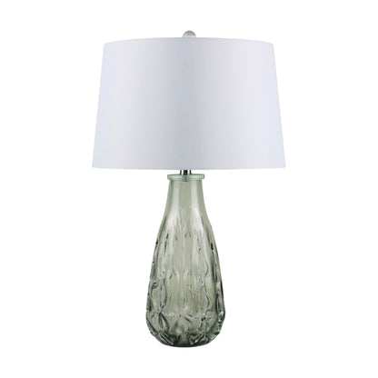 Black and Clear Glass Lamp