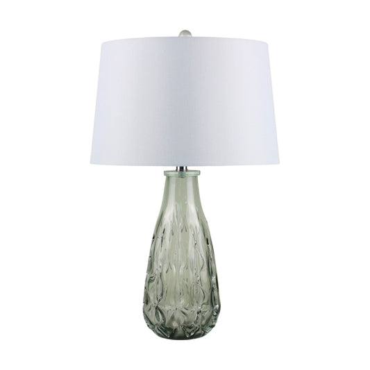 Black and Clear Glass Lamp
