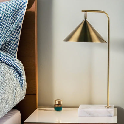 Classic Nature Marble-Based Task Lamp