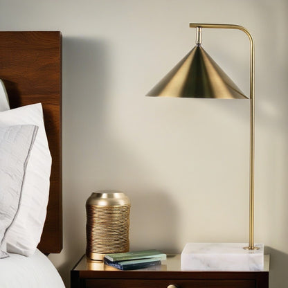 Classic Nature Marble-Based Task Lamp