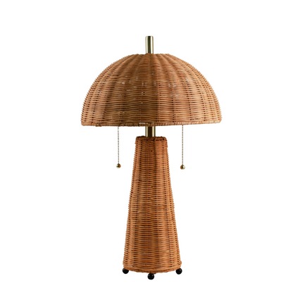 Semicircle Shaped Pull Chain Switch Rattern Lamp