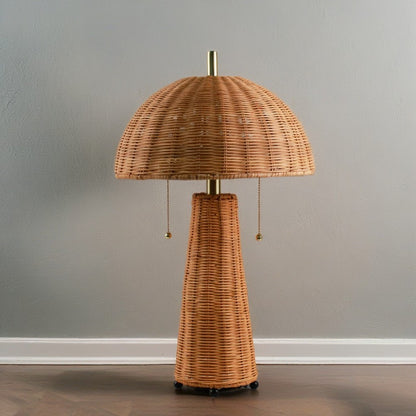 Semicircle Shaped Pull Chain Switch Rattern Lamp