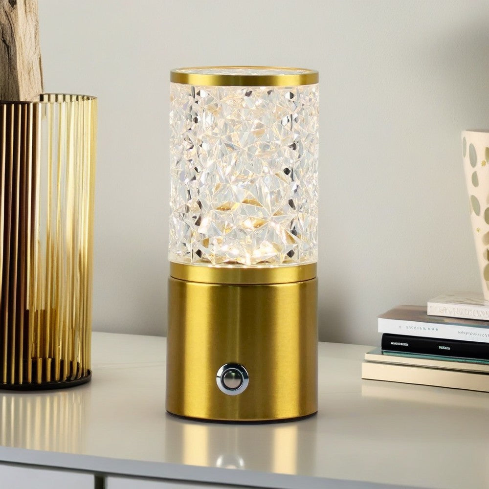 Cylindrical USB Rechargeable LED Lamp - Touch Switch