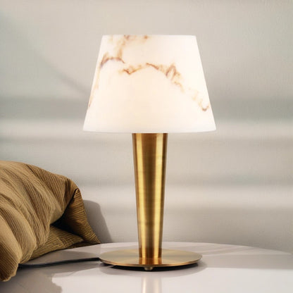 Metal Base Alabaster Lamp