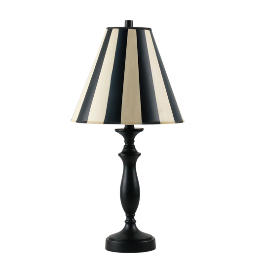 Black Traditional Polyresin Table Lamp