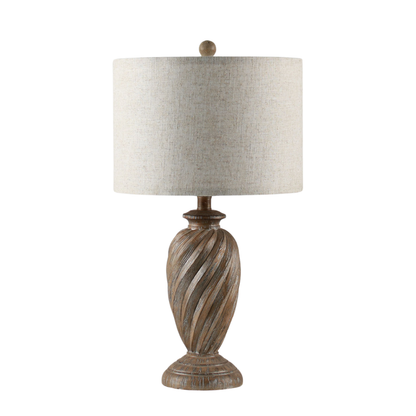 Log Style Polyresin Table Lamp