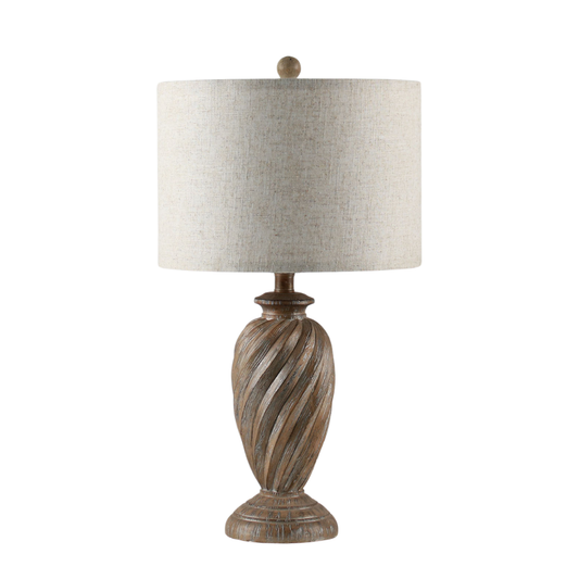 Log Style Polyresin Table Lamp