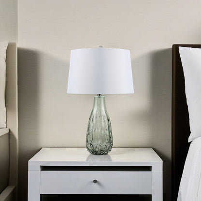 Black and Clear Glass Lamp